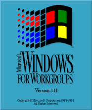 Microsoft Windows 3.11 - For Workgroups startup