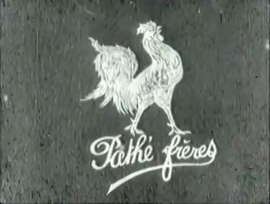 Pathé Fréres logo from "The Invisible Thief" in 1909