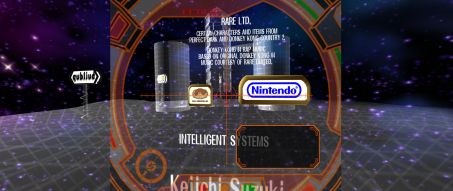 Nintendo, Qubluid and HAL Laboratory credit signs