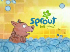 PBS Kids Sprout Dog in a Bathtub