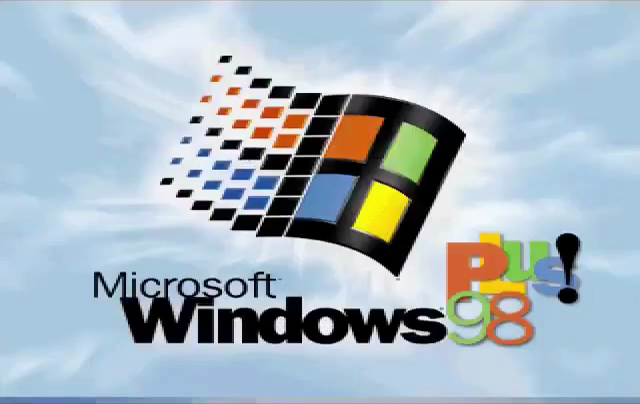 Windows 98 (Microsoft Plus" variant) startup screen