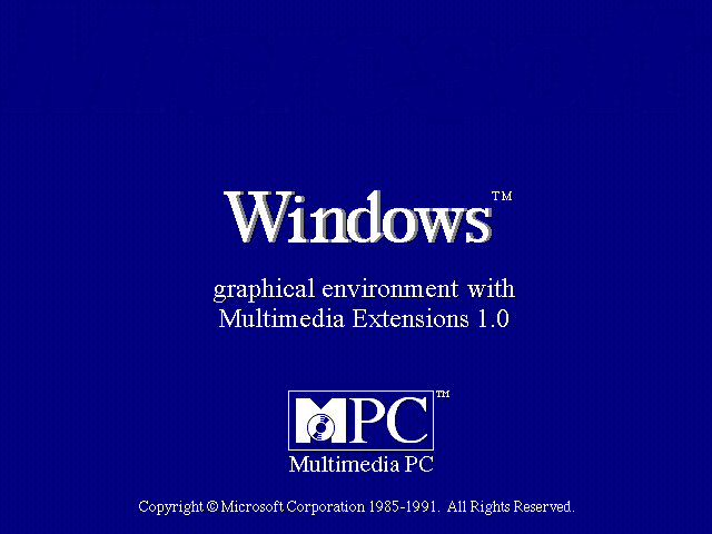 Windows 3.0 /w MPC 1.0 startup