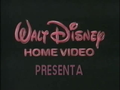 Walt Disney Home Video- Spanish variant, all caps (1980s)