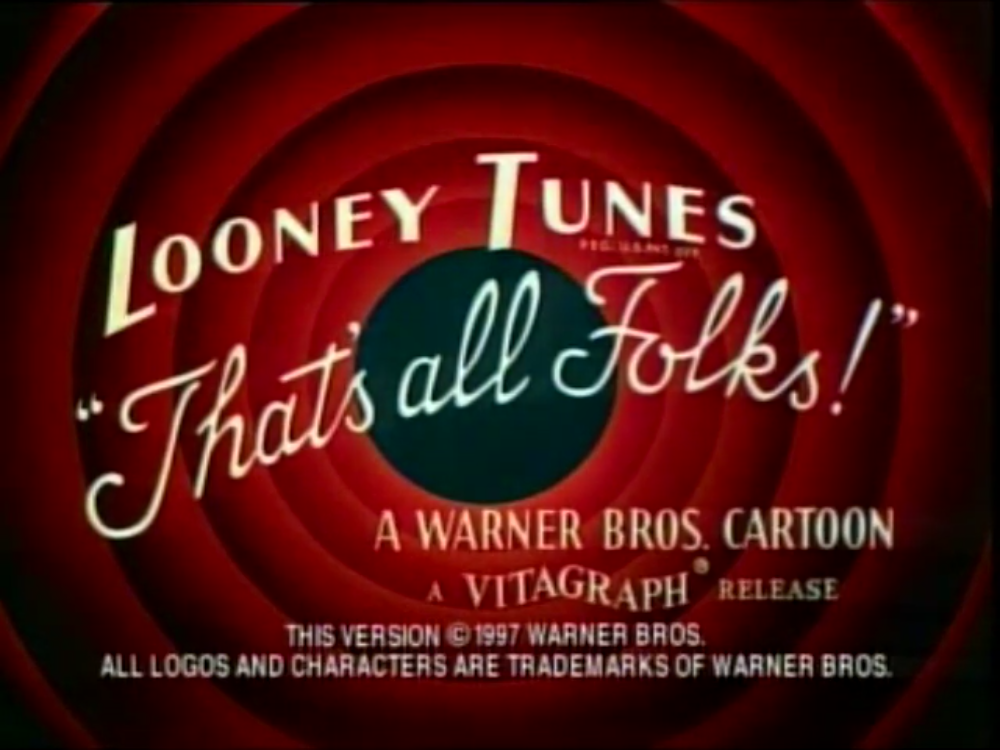 Looney Toons End Screen (Vitagraph and This Version variant/1961/1997)