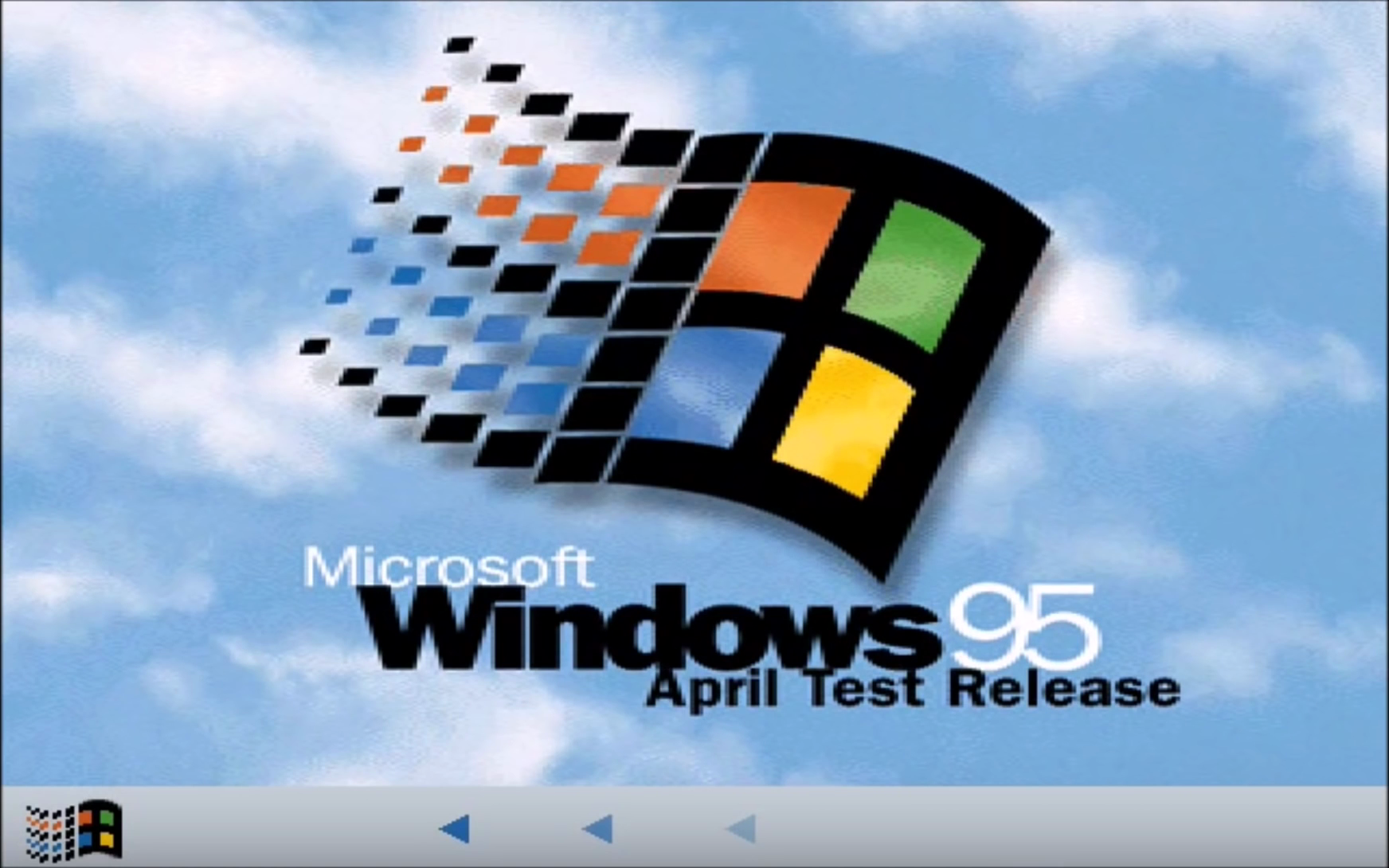 Windows 95 - April Test Release splash screen