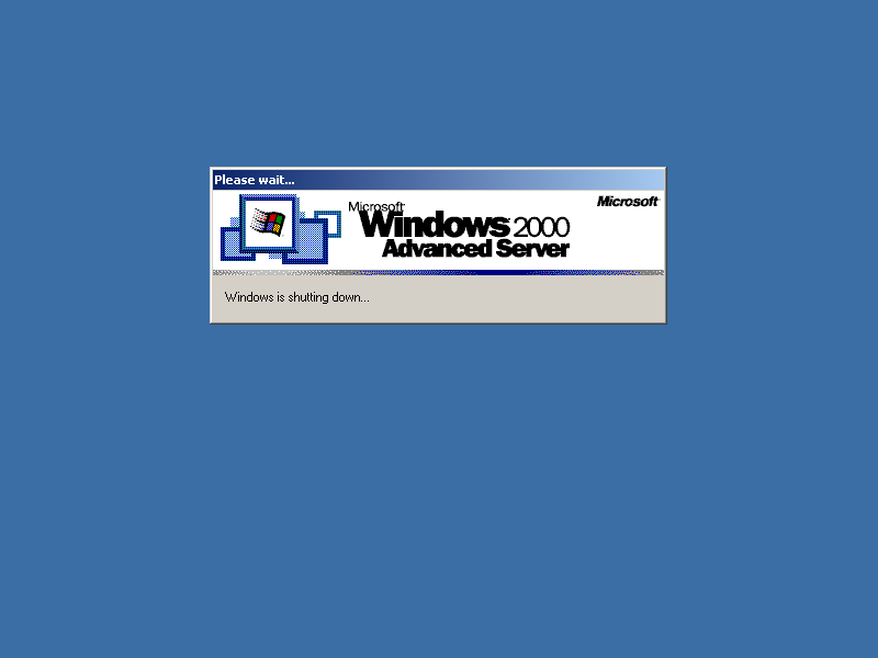 Windows 2000 Server Shutdown Screen (2000)