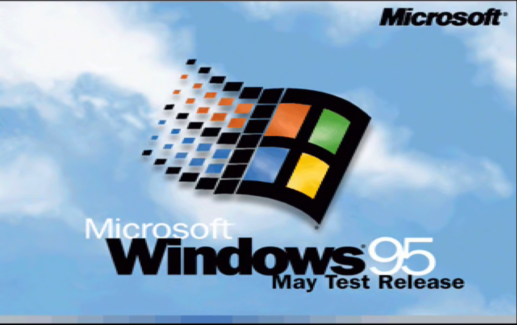 Microsoft Windows 95 startup - May Test Release