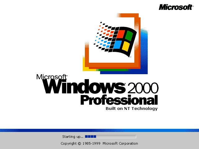 Windows 2000 Bootup screen