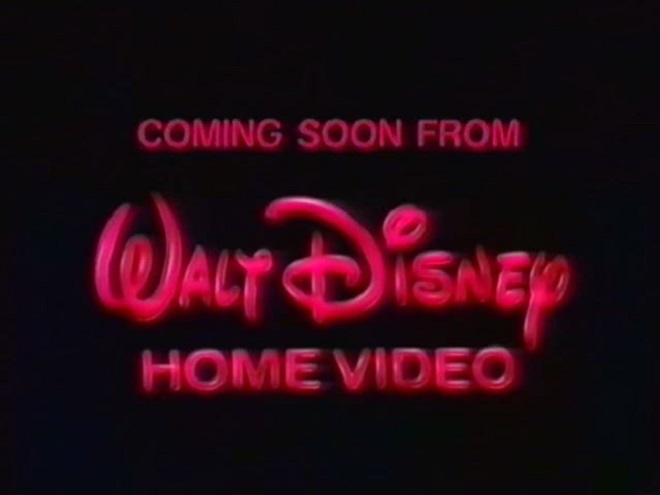 Coming Soon from Walt Disney Home Video- early variant (1986)