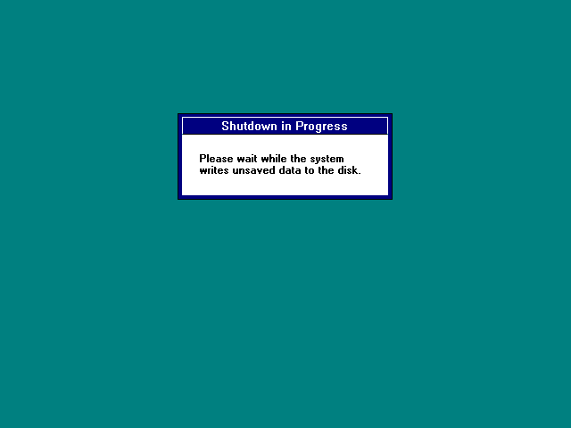 Windows NT 3.1/3.51 Shutdown Screen (1993)