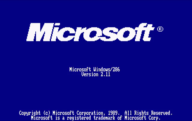Windows/286 2.11 startup screen