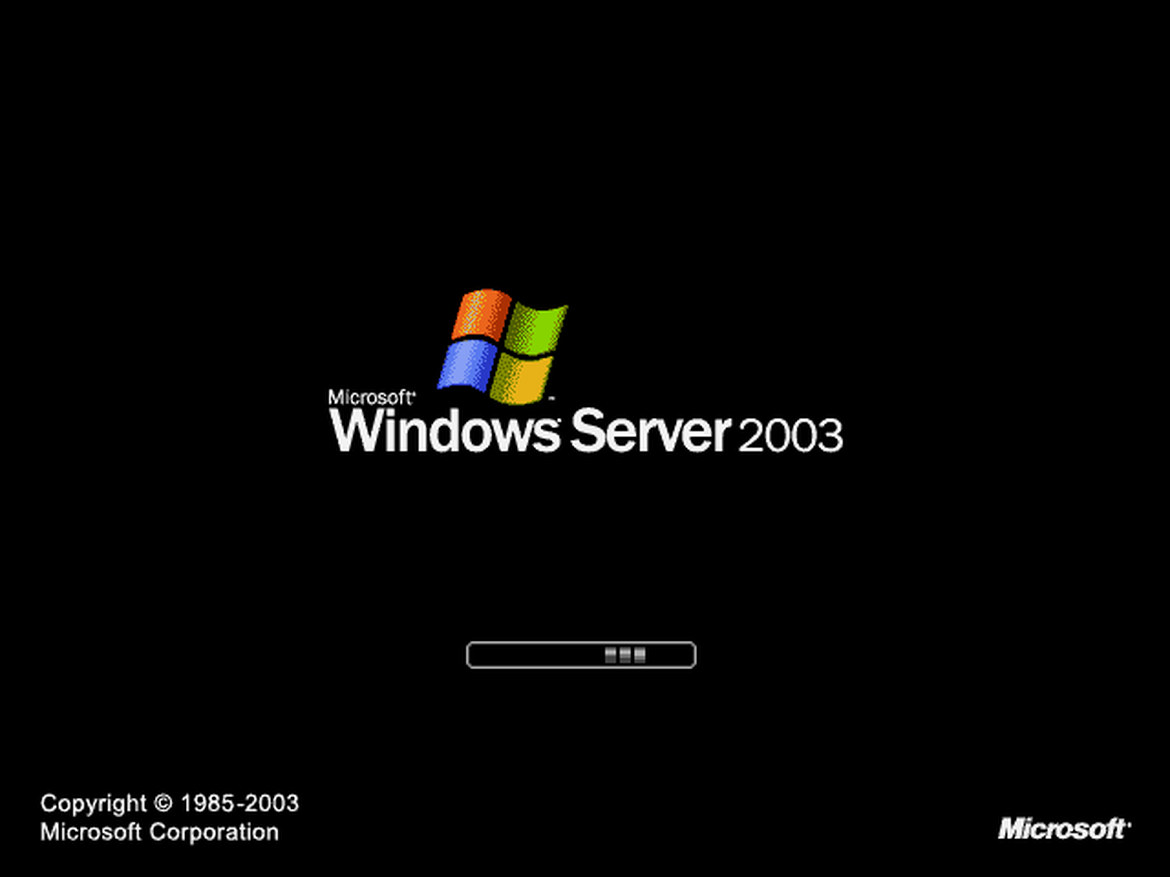 Windows Server 2003 startup screen