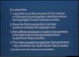 Guild Home Video Warning - 1983