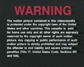 MCA/Universal Warning