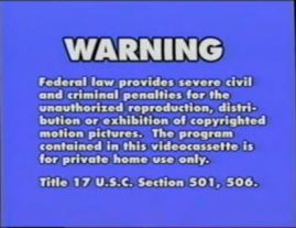 Everland Entertainment/Word Inc. FBI Warning