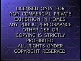 Paramount Home Video Warning (1989-1995)