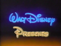 A rare variant with "PRESENTS" appearing in the Disney font.