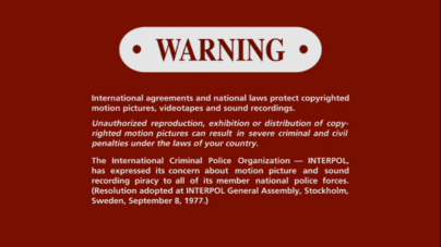 Sony Interpol Warning (English)