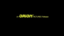1980 Orion Pictures logo (1982 closing version, Yellow text)