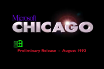 Microsoft Chicago (Preliminary Release - August 1993) splash screen