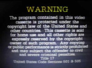 ABC Video Warning Screen (1986-1995)