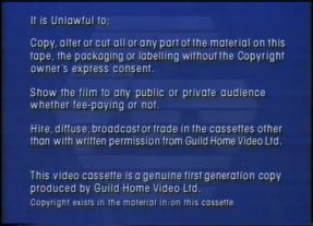 Guild Home Video Warning - 1990s